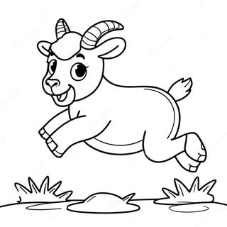 Halaman Mewarna Kambing Lucu Melompat 42819 9360
