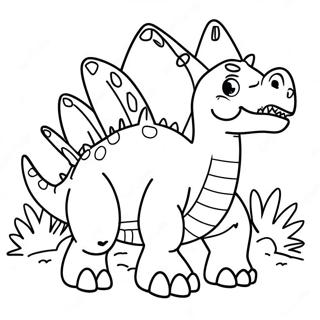 Halaman Mewarna Stegosaurus Mesra 43291-9455