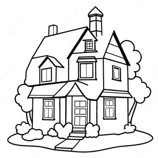 Halaman Mewarna Rumah Berwarna Up 43995 9620