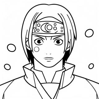 Halaman Mewarna Itachi Uchiha Dengan Sharingan 44172-9657