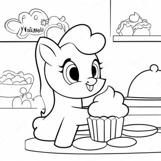 Pinkie Pie Membakar Cupcake Halaman Mewarna 45140-9886