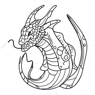 Gyarados Dengan Sisik Berkilau Gambar Mewarna 45412 9949