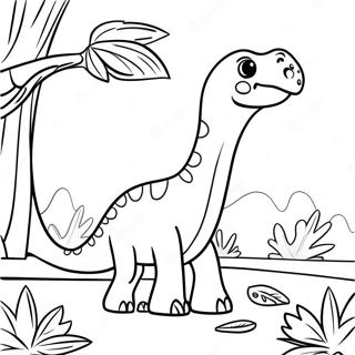 Brachiosaurus Halaman Mewarna