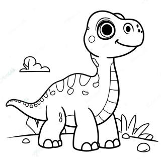 Brachiosaurus Bayi Yang Comel Halaman Mewarna 45581-9983