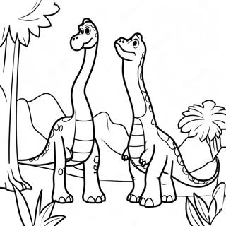 Keluarga Brachiosaurus Halaman Mewarna 45583-9989