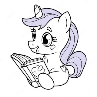 Twilight Sparkle Membaca Buku Gambar Mewarna 4558-1358