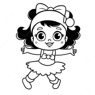 Halaman Mewarna Betty Boop Menari 46524-10174