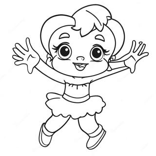 Halaman Mewarna Betty Boop Menari 46524-10176