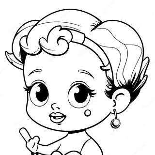 Betty Boop Halaman Mewarna