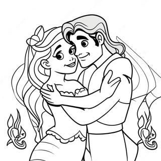 Halaman Mewarna Ariel Dan Putera Eric 4652-2657