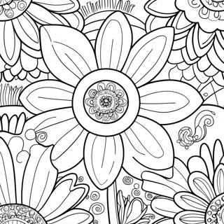 Bunga Daisy Fantasi Halaman Mewarna 470 624