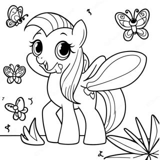 Fluttershy Halaman Mewarna