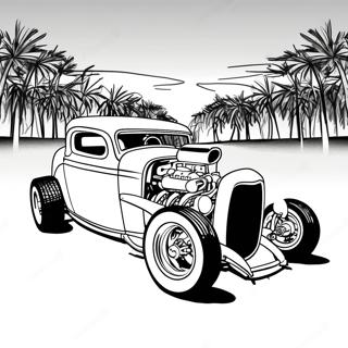 Halaman Mewarna Hot Rod Anggun 48007-10504