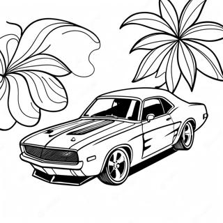 Halaman Mewarna Kereta Muscle Hot Rod 48008-10508