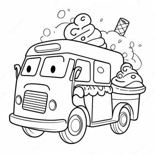 Halaman Mewarna Lori Ais Krim Yang Lucu 4830 964