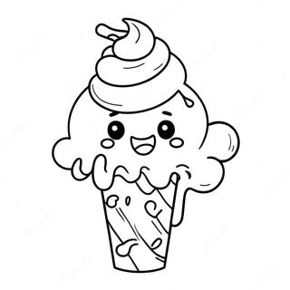 Halaman Mewarna Watak Ais Krim Yang Gembira 4831 1449