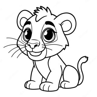 Halaman Mewarna Madagascar Alex The Lion 48792-10688