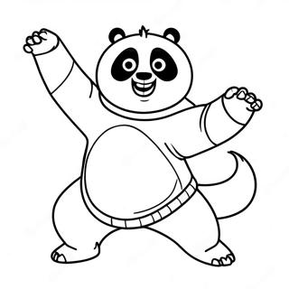 Halaman Mewarna Kung Fu Panda Po Dalam Aksi 48974-10710