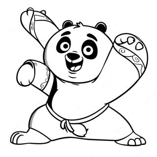 Halaman Mewarna Kung Fu Panda Po Dalam Aksi 48974-10711