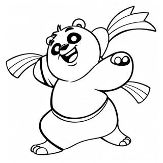 Halaman Mewarna Kung Fu Panda Po Dalam Aksi 48974-10712