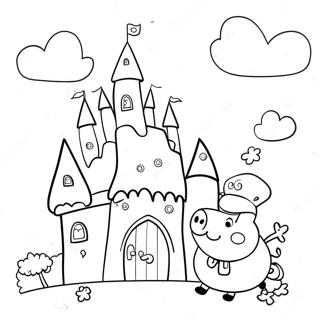 Halaman Mewarna Peppa Pig Di Dalam Istana Magikal 4923 1479
