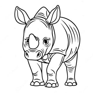 Gambar Mewarna Badak Afrika Yang Megah 50453-11036