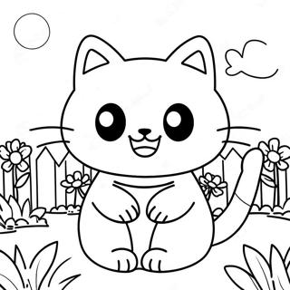 Chococat Di Taman Halaman Mewarna 51004-11158