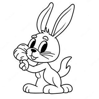 Bugs Bunny Dengan Lobak Halaman Mewarna 51447-11252