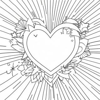 Halaman Mewarna Hati Berkilau Dengan Bintang 5190 1083