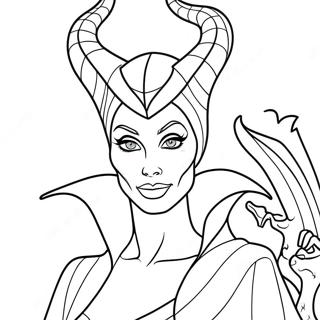 Gambar Mewarna Maleficent Dengan Naga 51999-11371