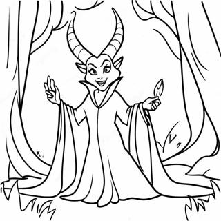 Gambar Mewarna Maleficent Di Hutan 52000-11375