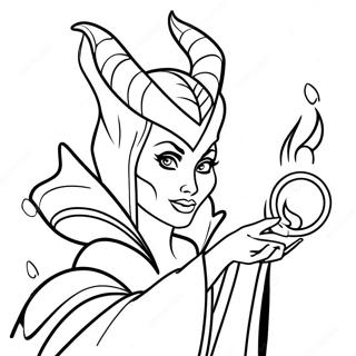 Gambar Mewarna Maleficent Menggunakan Sihir 52001-11377