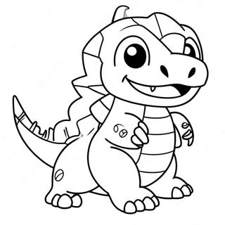 Gambar Mewarna Agumon Digimon 52578-11490