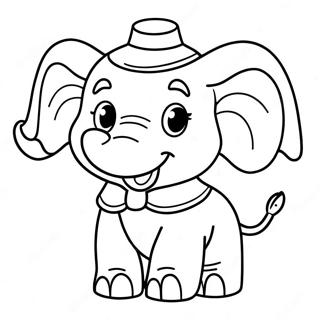 Gambar Mewarna Dumbo Comel Di Sirkus 52851 11558