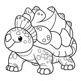 Ankylosaurus Halaman Mewarna