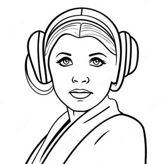 Halaman Mewarna Puteri Leia Dalam Pose Heroik 5535 2215