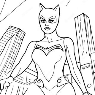 Catwoman Halaman Mewarna