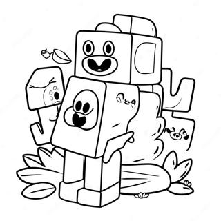 Halaman Mewarna Alphablock D 56913 12461