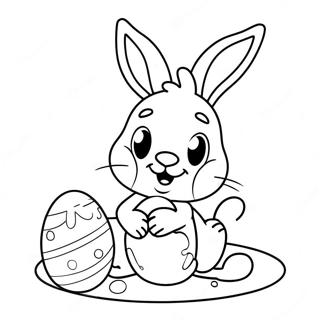 Kelinci Paskah Melukis Telur Halaman Mewarna 5728 1917