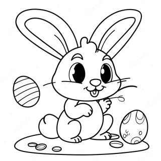 Kelinci Paskah Melukis Telur Halaman Mewarna 5728 1918