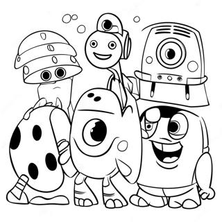 Halaman Mewarna Watak Pixar Yang Adventurous 57938-12674