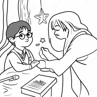 Halaman Mewarna Adegan Harry Potter Yang Magikal 57939-12678