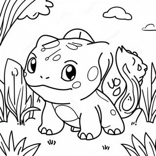 Bulbasaur Di Taman Halaman Mewarna 58826 12878