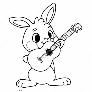 Laman Mewarna Bonnie The Bunny Main Gitar 59407 13015