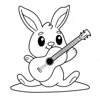 Laman Mewarna Bonnie The Bunny Main Gitar 59407 13016