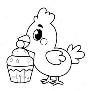 Laman Mewarna Chica The Chicken Dengan Cupcake 59408 13019