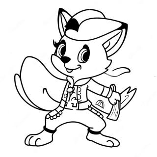 Laman Mewarna Foxy The Pirate Fox Mengintip 59409 13021