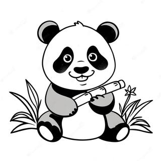 Panda Comel Makan Buluh Gambar Mewarna 60042-13149