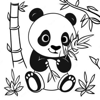 Panda Comel Makan Buluh Gambar Mewarna 60042-13152