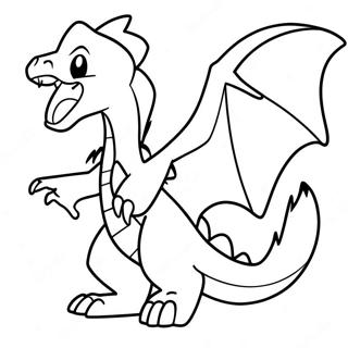 Halaman Mewarna Mega Charizard Terbang 60233-13194